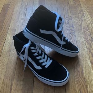Black High Top Vans Sneakers - Size 6